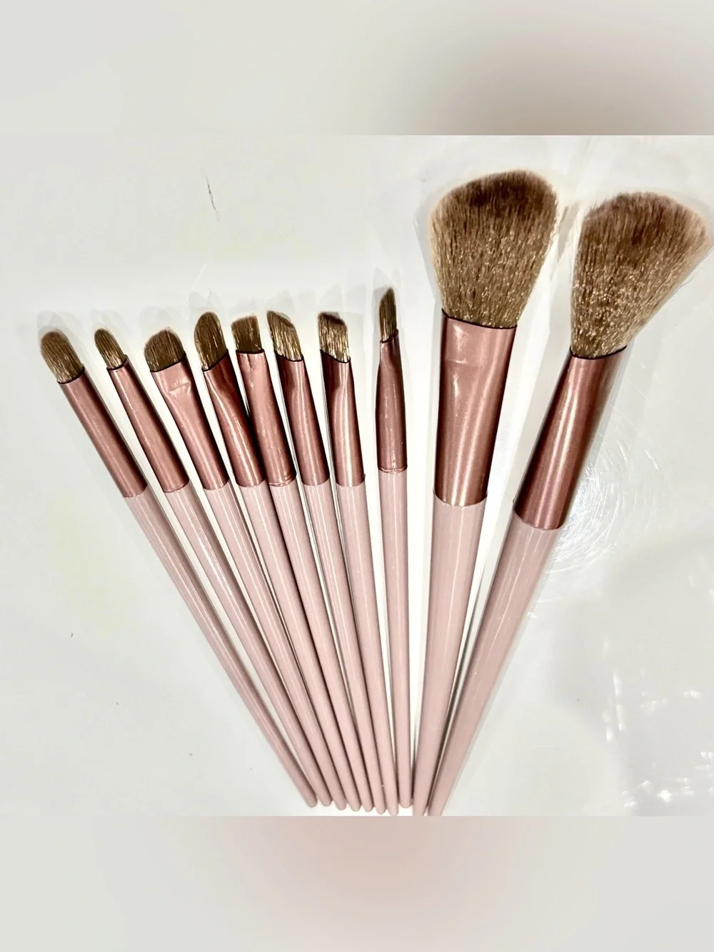 Rose Gold Makeup Brush Set – 10-Piece